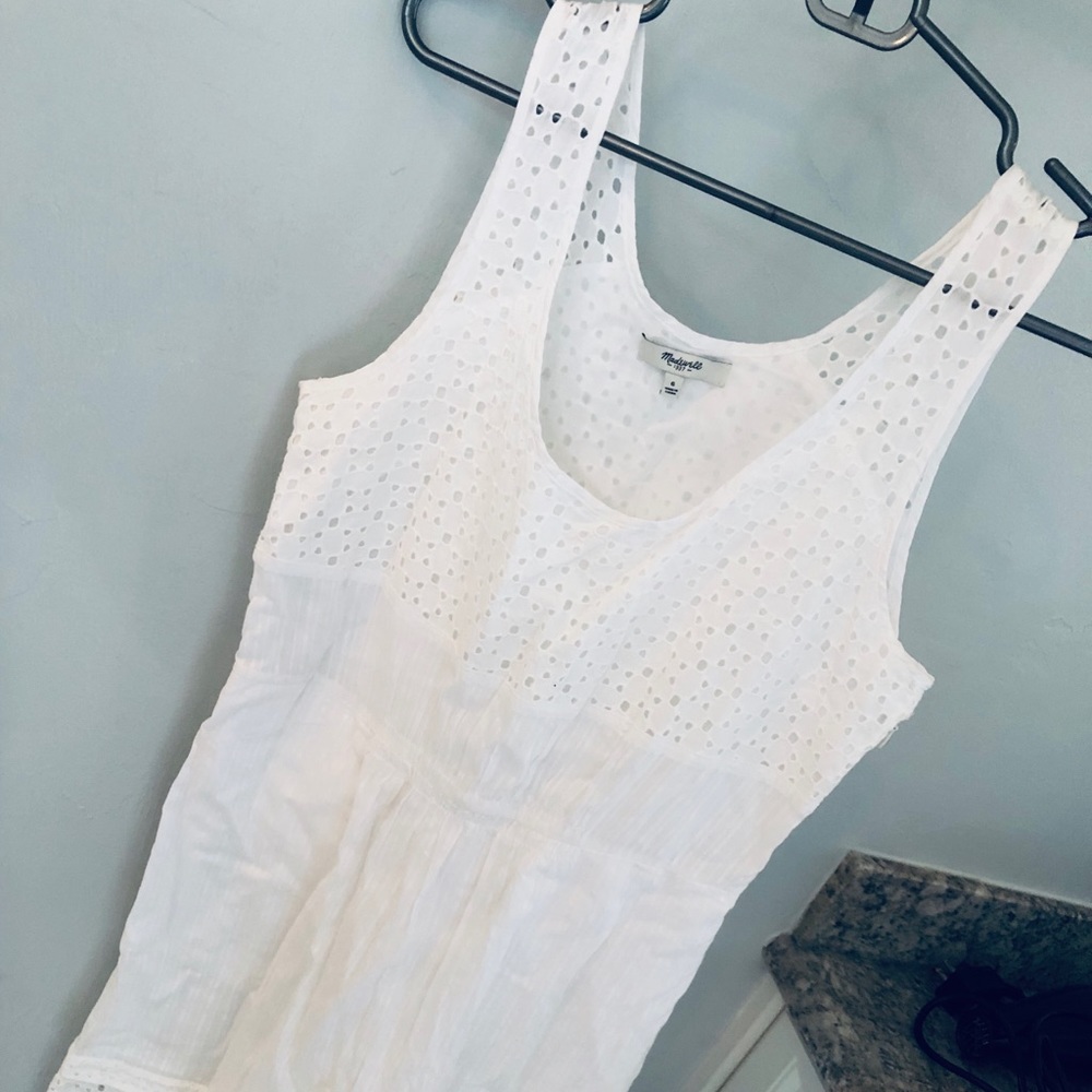 Madewell White Eyelet Summer Dress